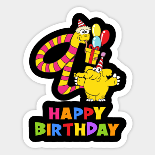 9th Birthday Party 9 Year Old Nine Years Sticker